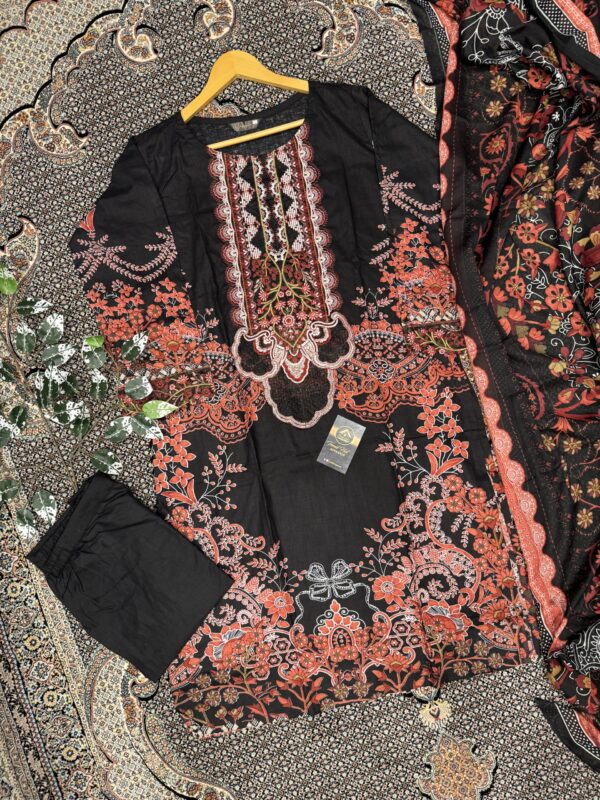 Pakistani inspired lawn collection  black