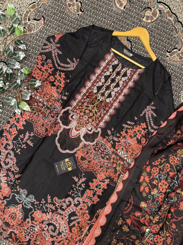 Pakistani inspired lawn collection  black