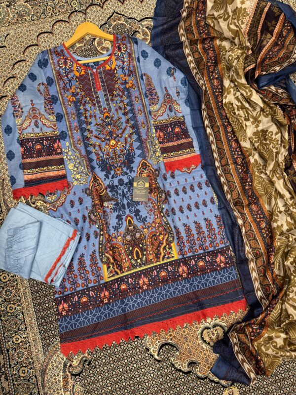 Lawn cotton stiched 3pc cotton