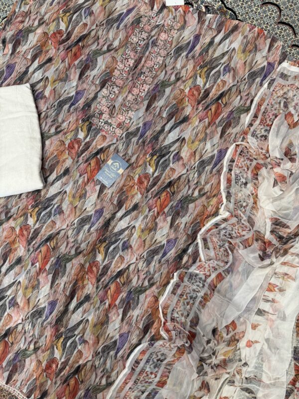 Pure organza with pure duppata partywear unstiched