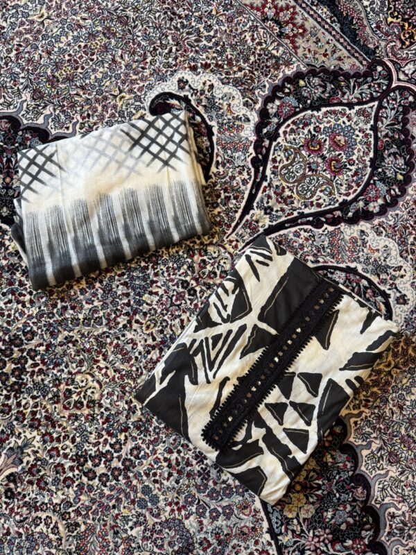 Pure cotton 3 pc unstiched suits