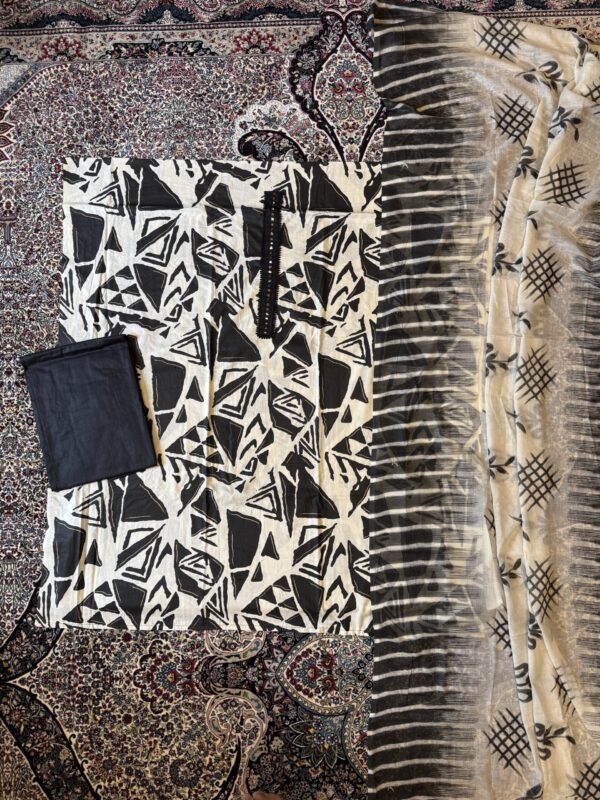 Pure cotton 3 pc unstiched suits