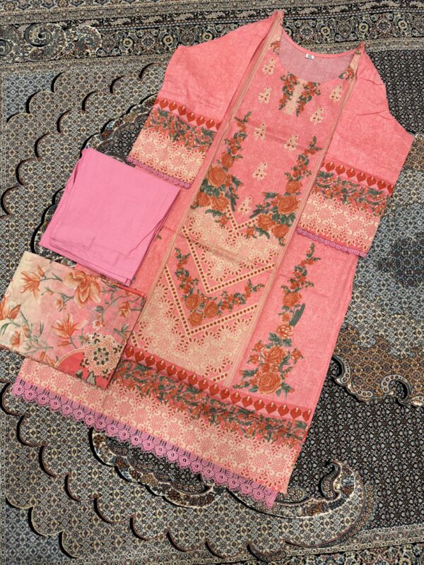 pakistani design Lawn cotton stiched 3pc cotton