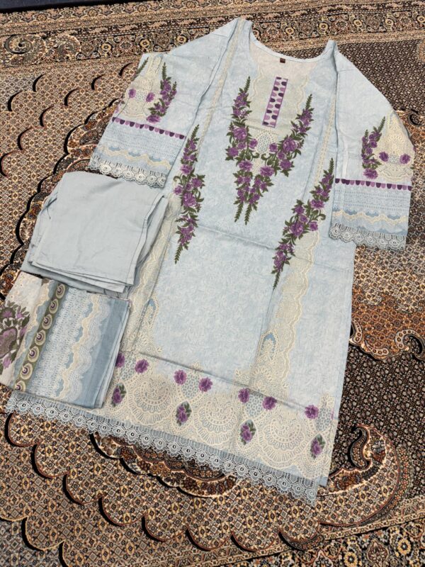 Lawn cotton stiched 3pc cotton